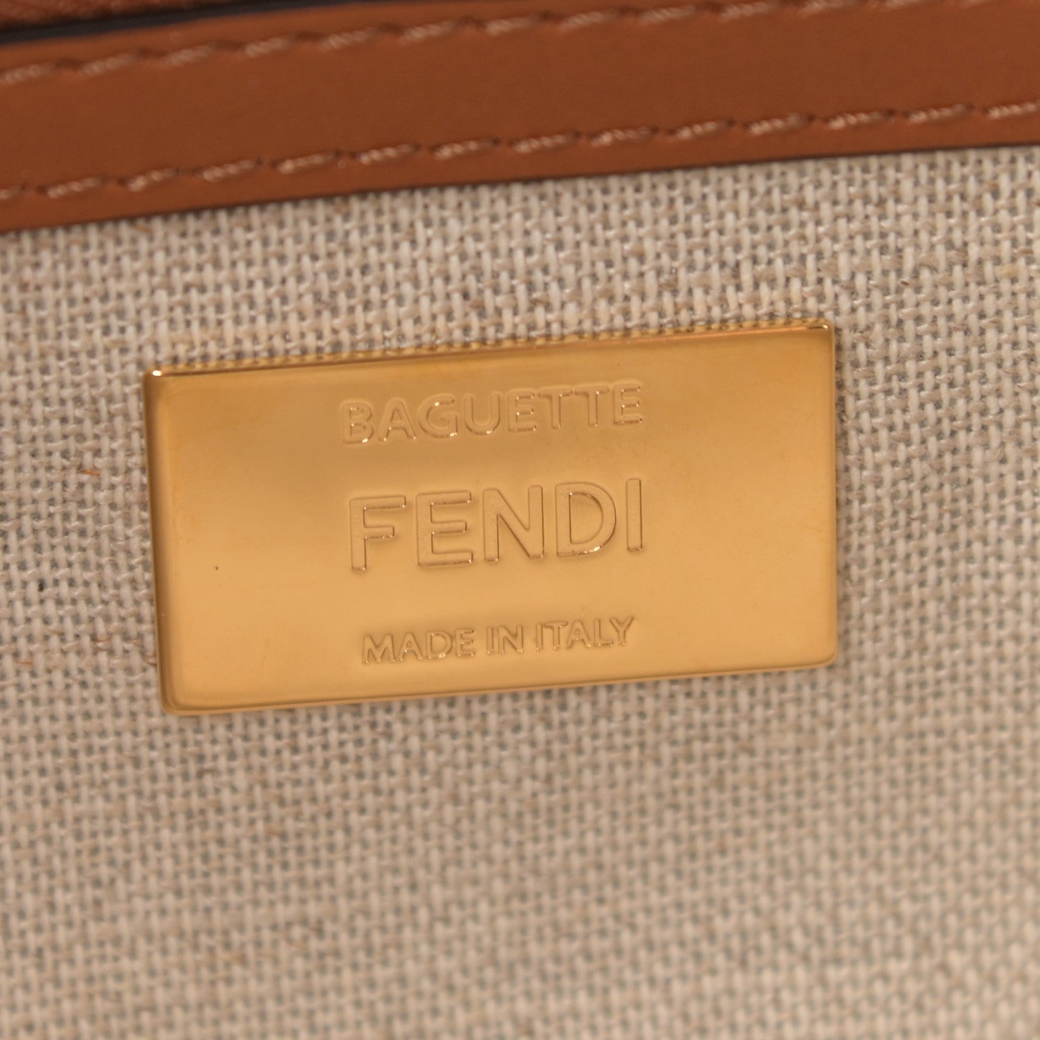 Fendi Kuban Canvas Vitello King FF Embroidered Baguette Grezzo Multicolor 6 of 10