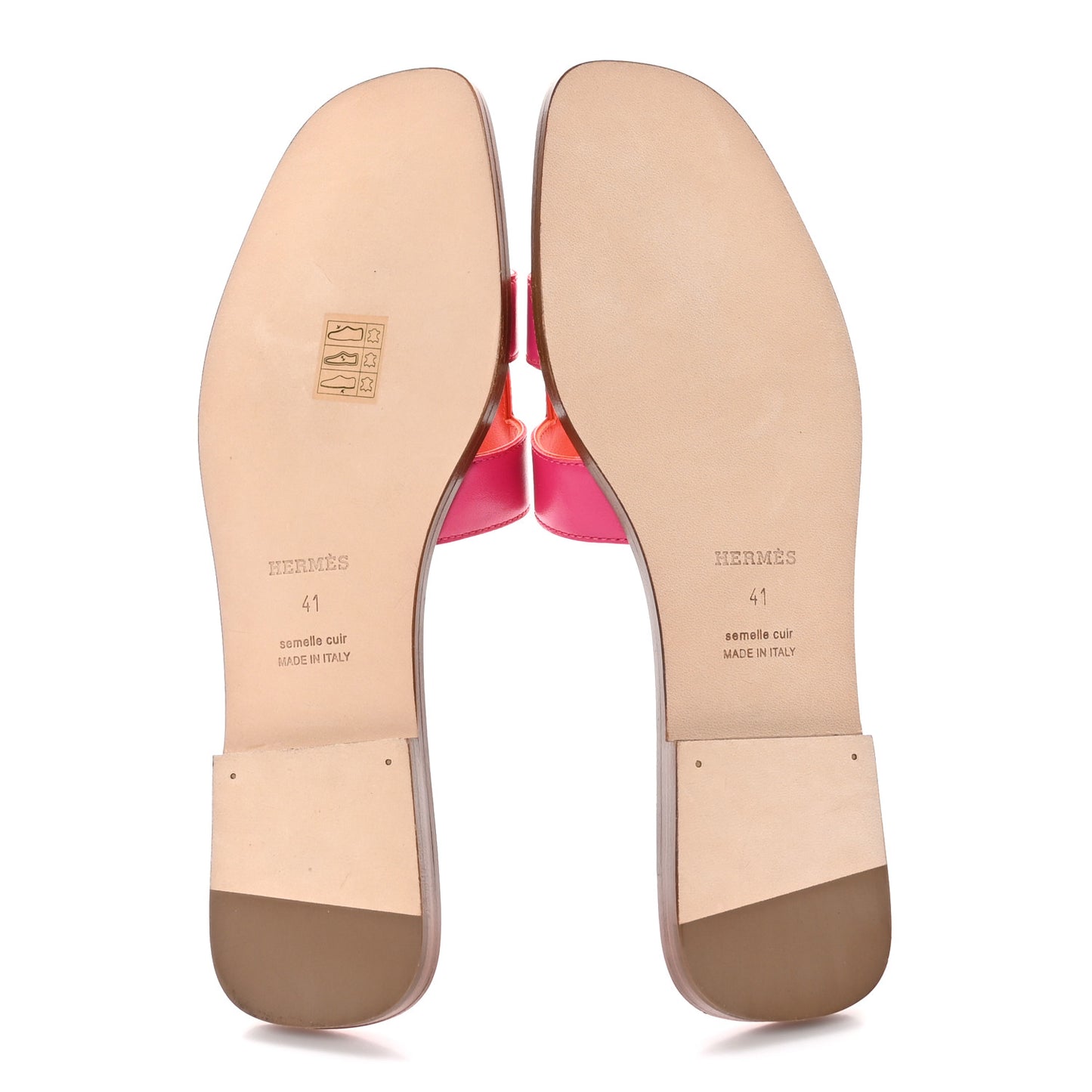 Box Calfskin Oran Sandals 41 Rose Flash Orange H