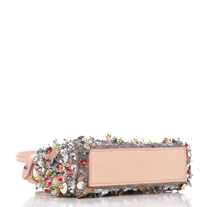 Fendi Sequin Embellished Micro Peekaboo Iconic Satchel Blush 4 of 7