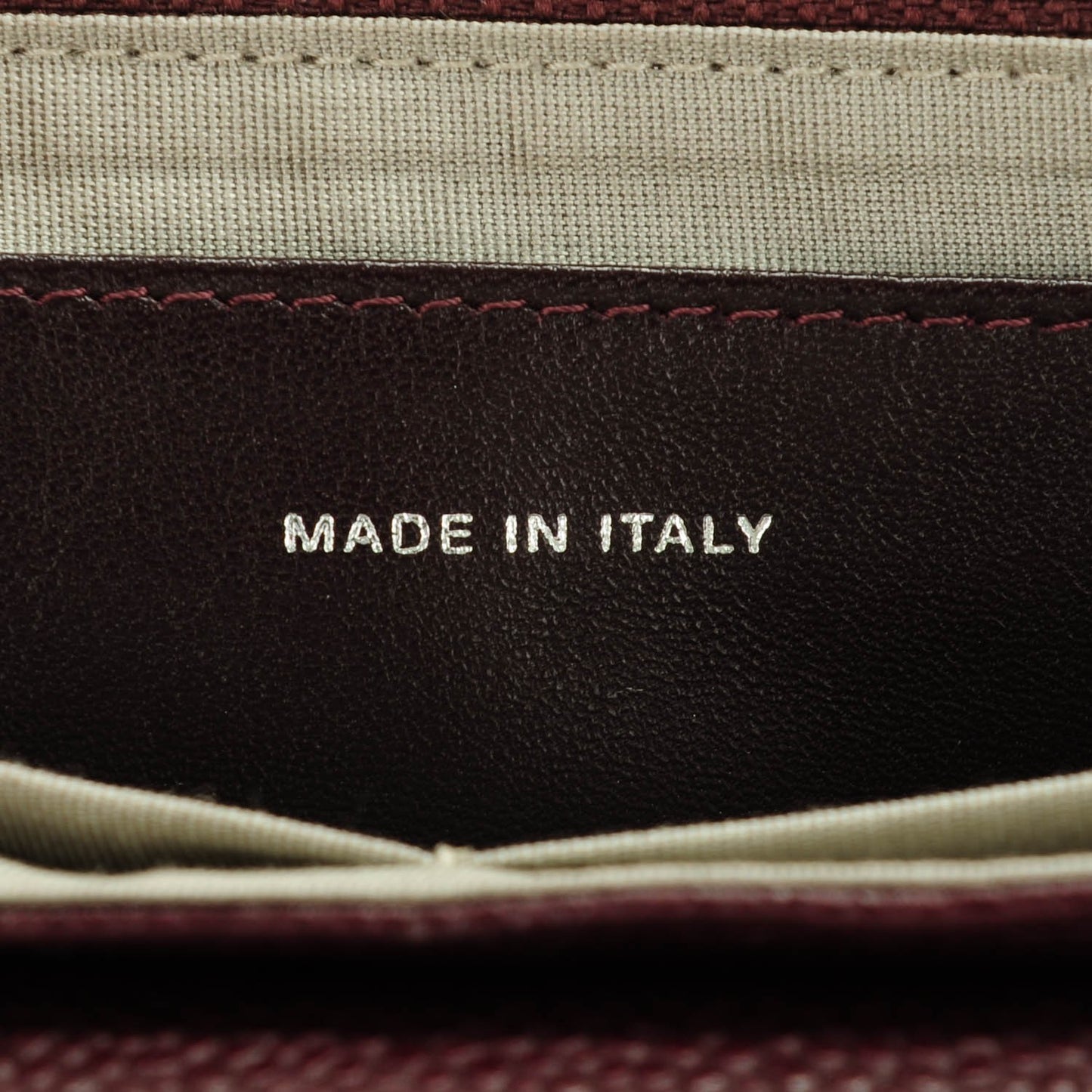 Caviar Half Moon Wallet On Chain WOC Bordeaux