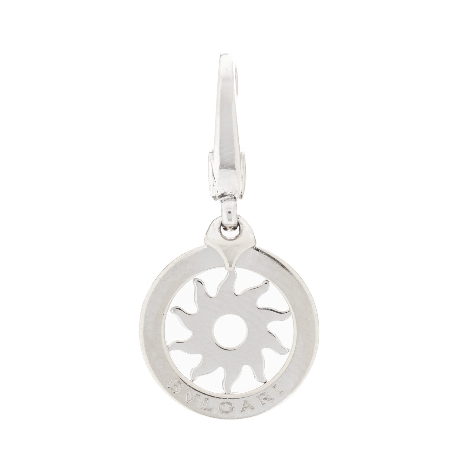 Bulgari 18K White Gold Tondo Sole Charm Pendant 1 of 4