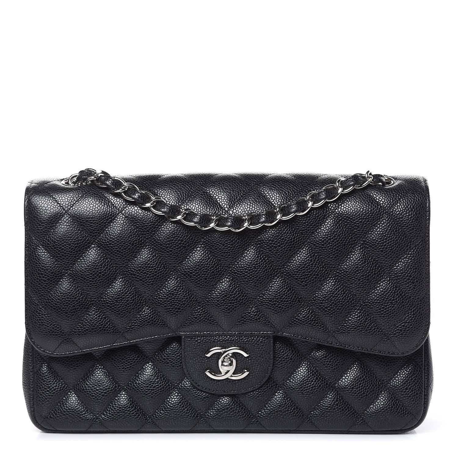 Chanel Caviar Quilted Jumbo Double Flap Black 1 of 13
