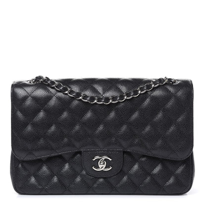 Chanel Caviar Quilted Jumbo Double Flap Black 1 of 13