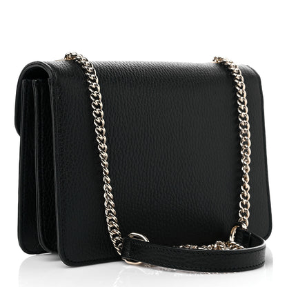 Gucci Dollar Calfskin Small Interlocking G Shoulder Bag Black 3 of 10