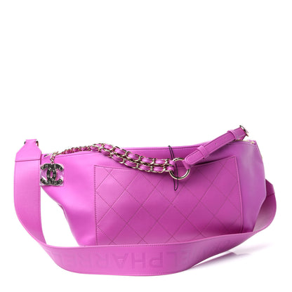 Chanel X PHARRELL WILLIAMS Lambskin Oversized Waist Belt Bag Fuchsia 1 of 10