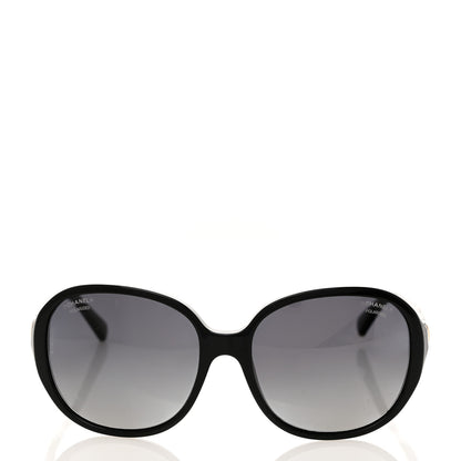 Chanel Acetate Polarized CC Round Sunglasses 5285 Black 2 of 7