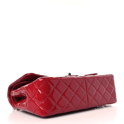 Chanel Patent Quilted Jumbo Double Flap Red 4 of 9