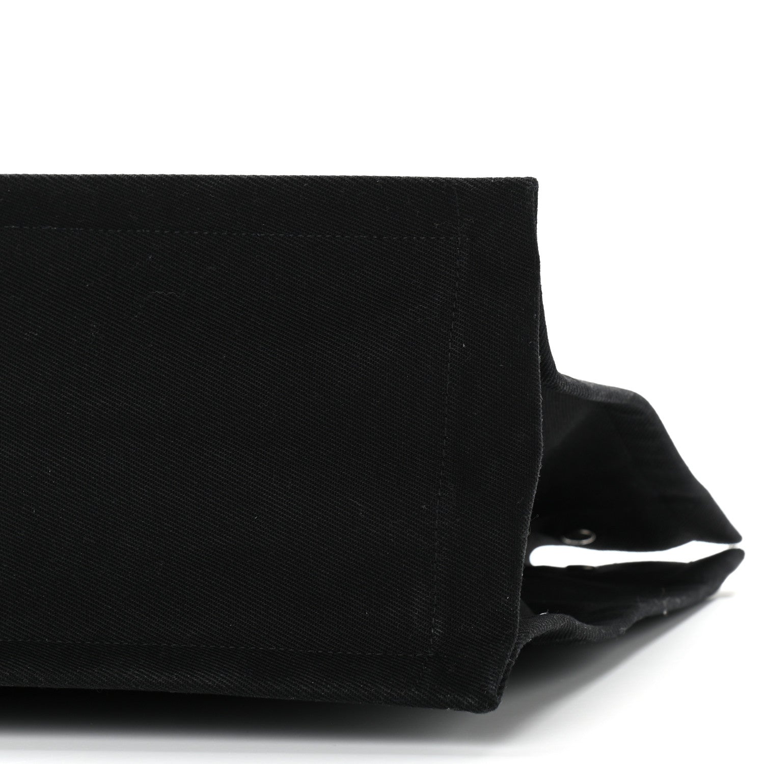 Saint Laurent Linen Calfskin Rive Gauche Tote Black 9 of 10