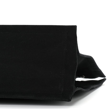 Saint Laurent Linen Calfskin Rive Gauche Tote Black 9 of 10