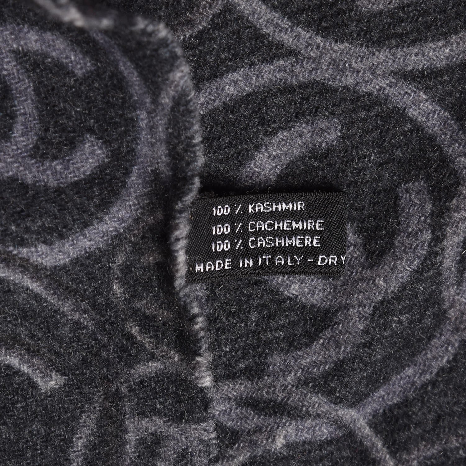 Chanel Cashmere CC Scarf Grey 6 of 6