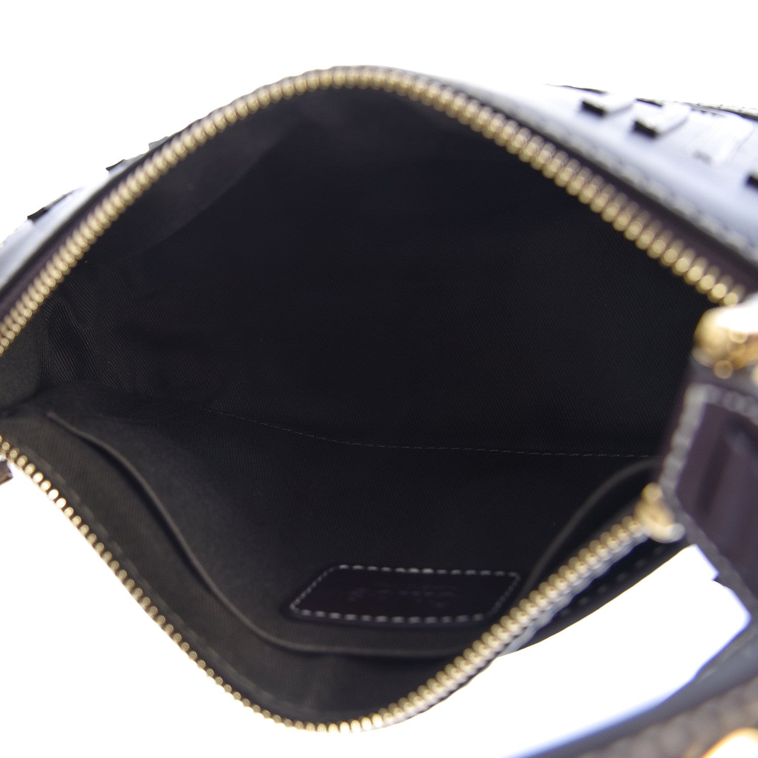 Chloe Shiny Calfskin Small Marcie Saddle Shoulder Bag Black Raisin 6 of 13