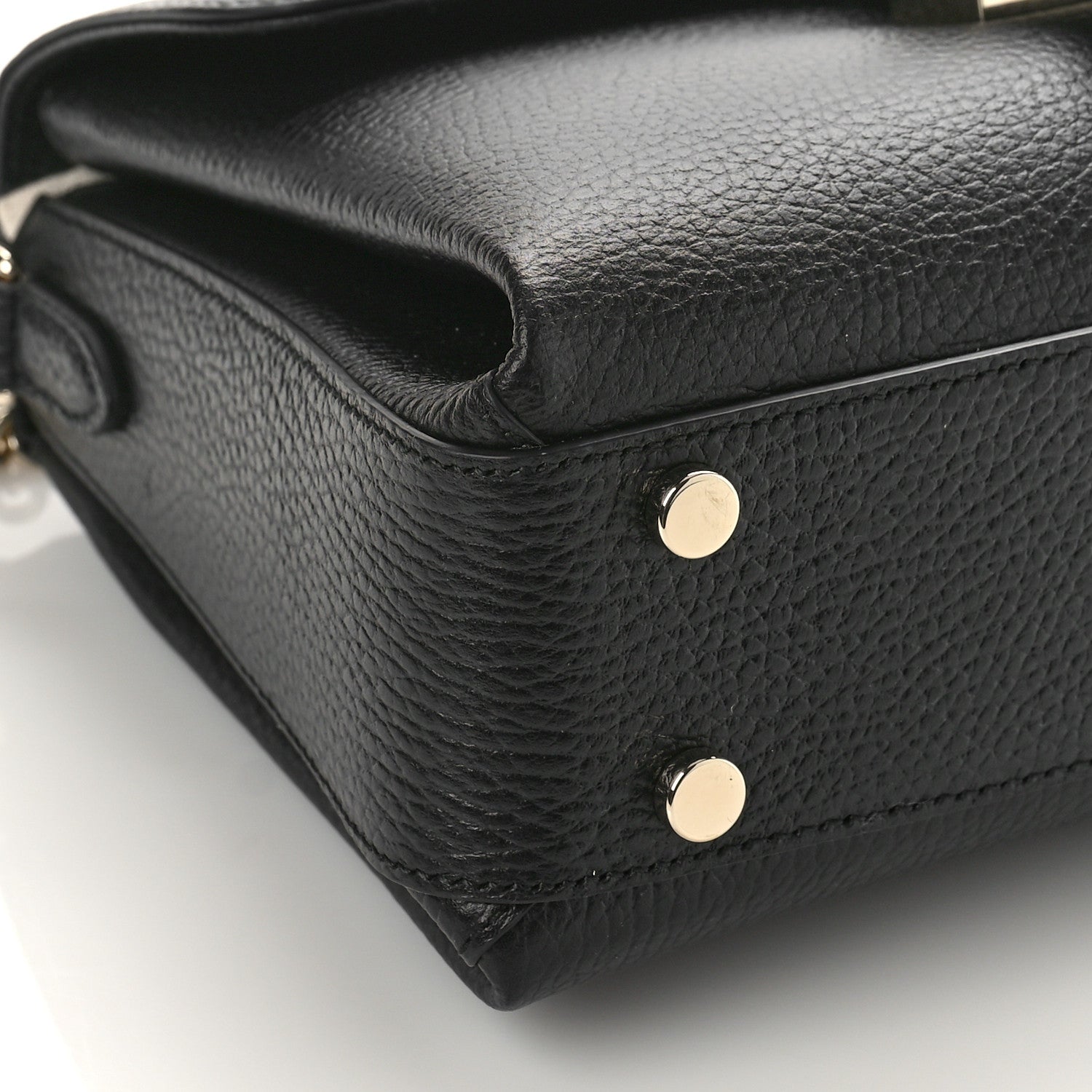 Gucci Dollar Calfskin Interlocking G Top Handle Shoulder Bag Black 8 of 10