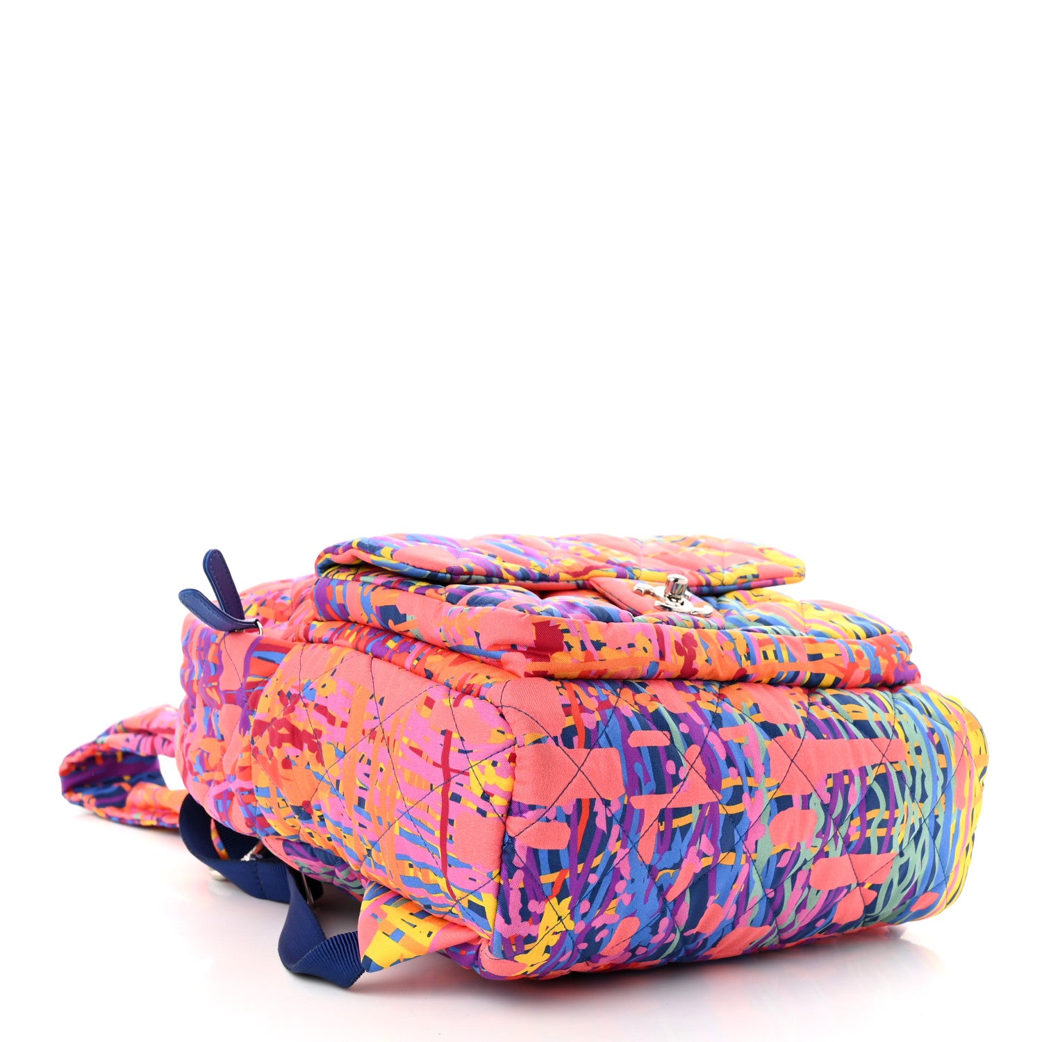 Chanel Foulard Fabric Quilted Printed Backpack Pink 4 of 12