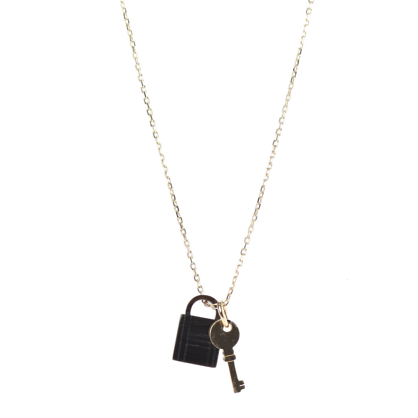 Permabrass Buffalo Horn Amulette Padlock PM Pendant Necklace