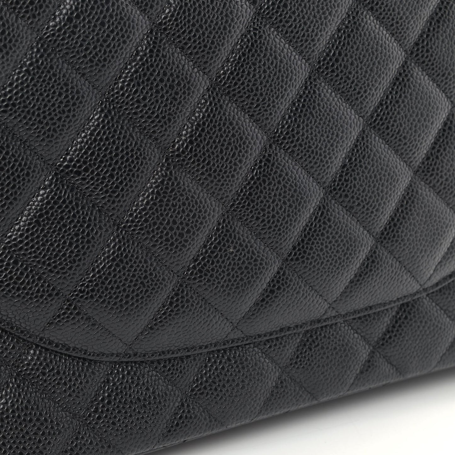 Caviar Quilted Maxi Double Flap Black