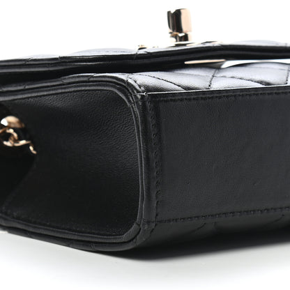 Chanel Lambskin Quilted Mini Trendy CC Chain Wallet Black 8 of 9
