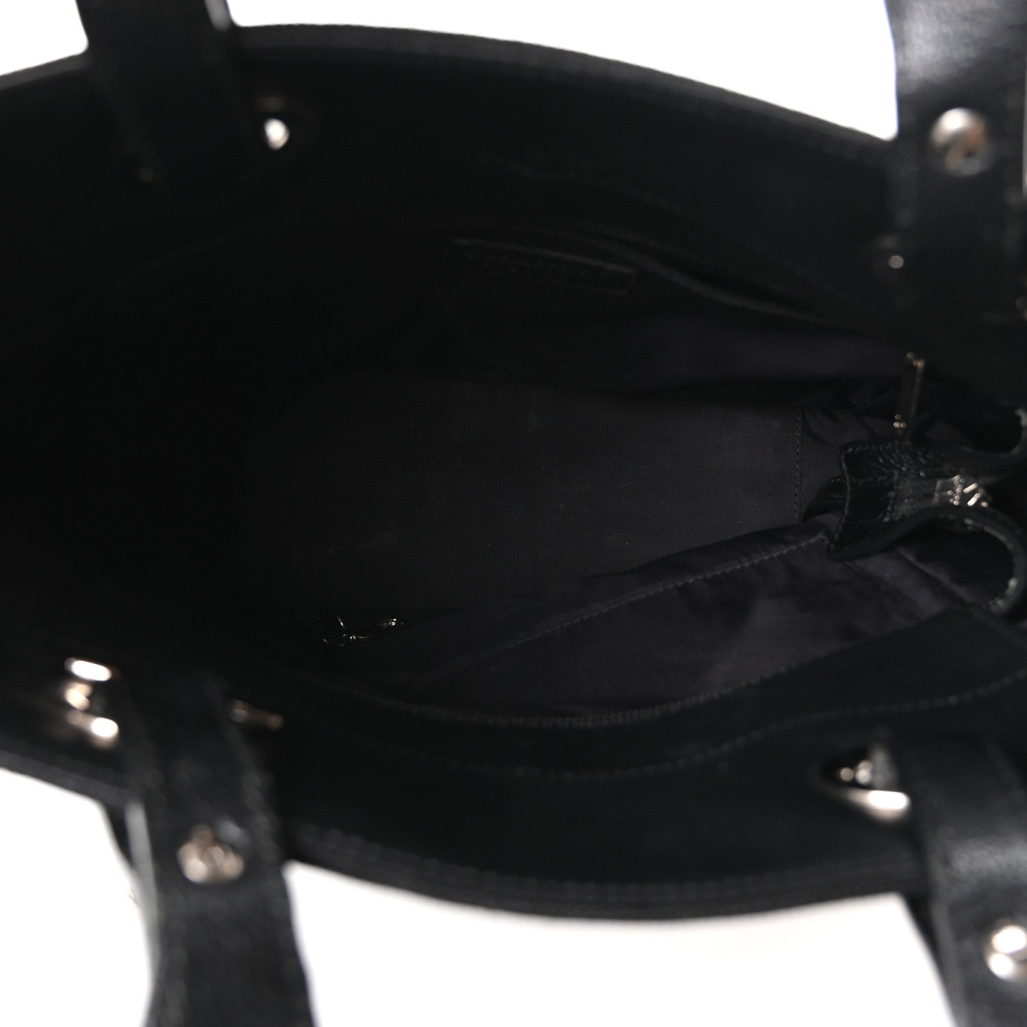 Chanel Coated Canvas Quilted Small Paris Biarritz Tote Black 5 of 10