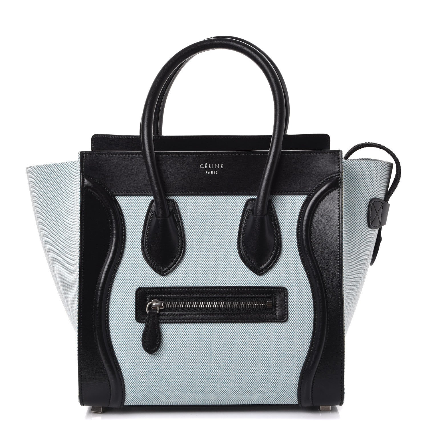 Celine Textile Smooth Calfskin Micro Bi-Color Luggage Blue 1 of 15