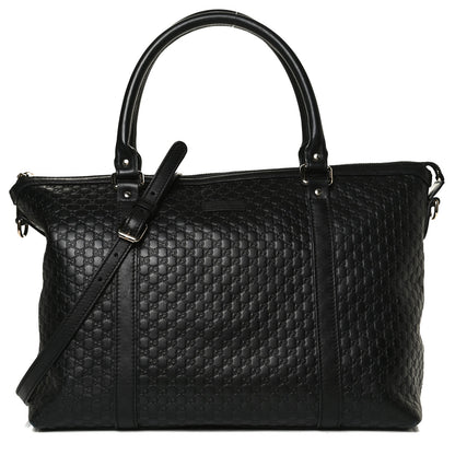 Gucci Soft Microguccissima Medium Zippered Satchel Black 9 of 17
