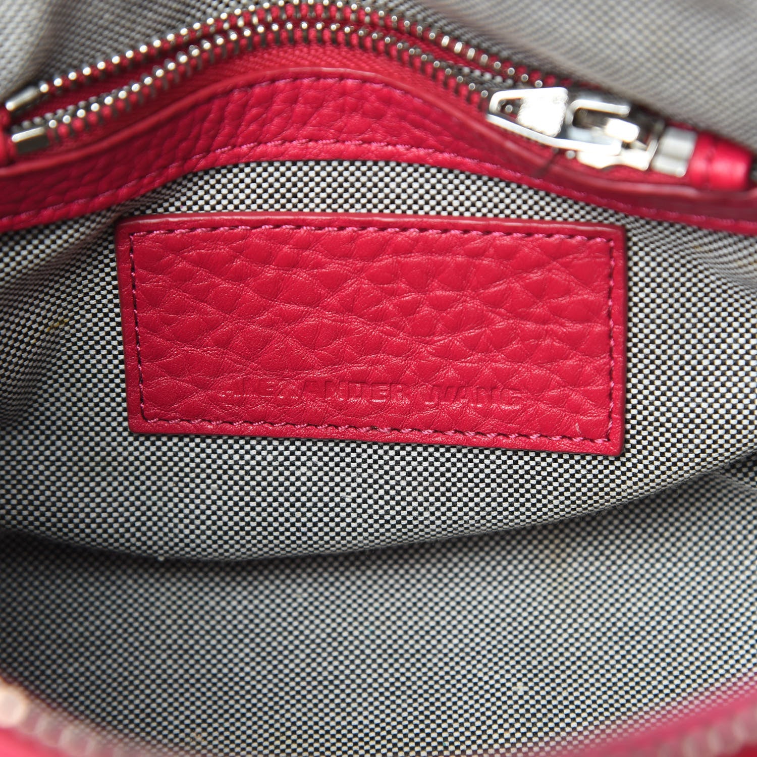 Alexander Wang Pebbled Lambskin Mini Rockie Fuchsia Rhodium Hardware 6 of 11