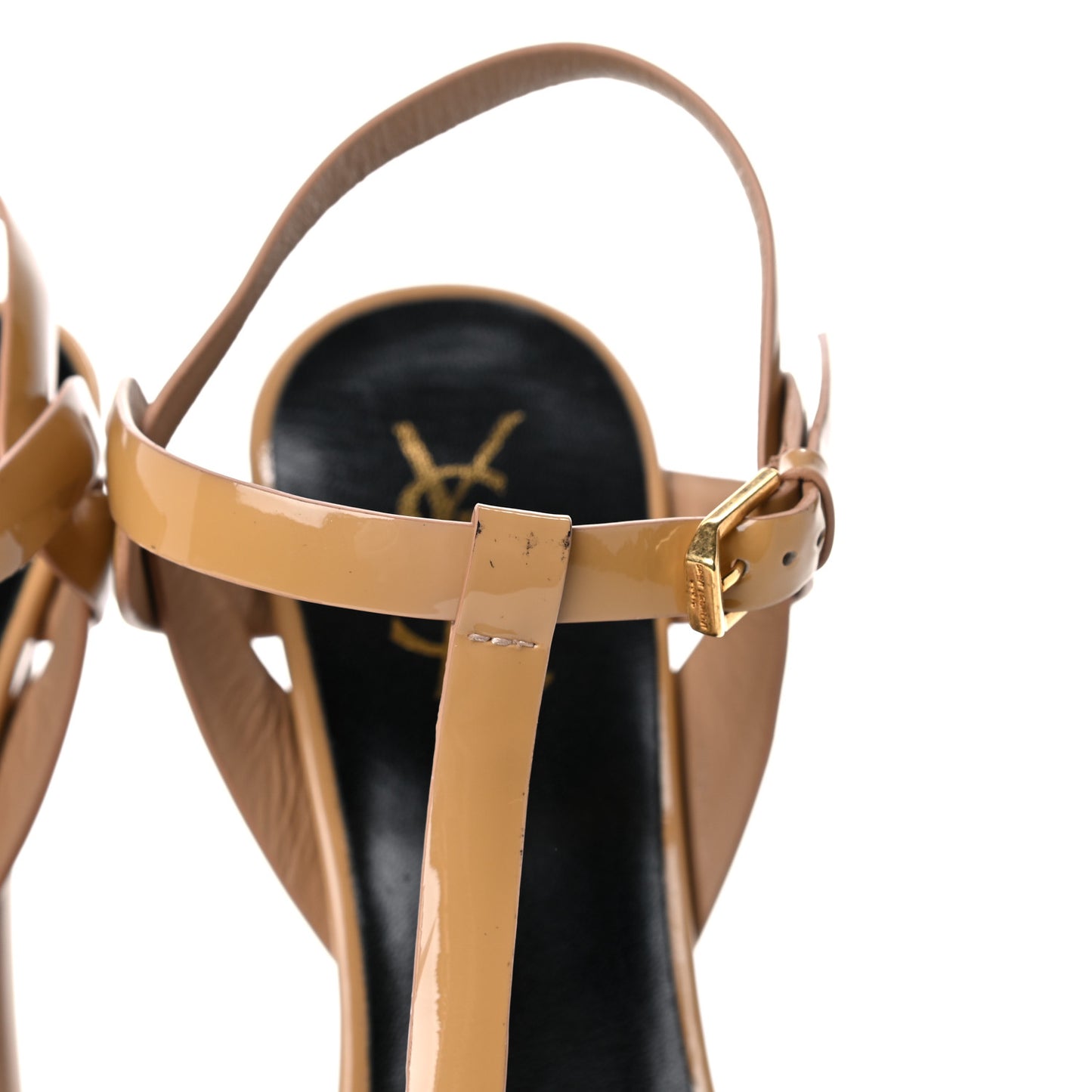 Patent Tribute 105 Platform Sandals 40 Nude Powder