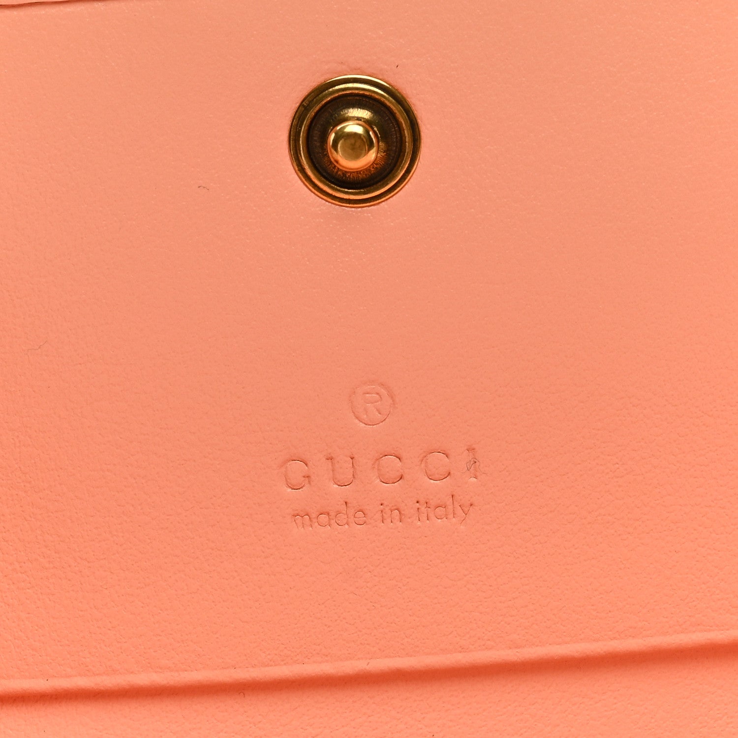 Gucci Calfskin Vertical Ring Matelasse GG Marmont Card Case Wallet Peachy Chic 6 of 6