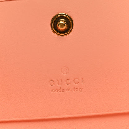 Gucci Calfskin Vertical Ring Matelasse GG Marmont Card Case Wallet Peachy Chic 6 of 6