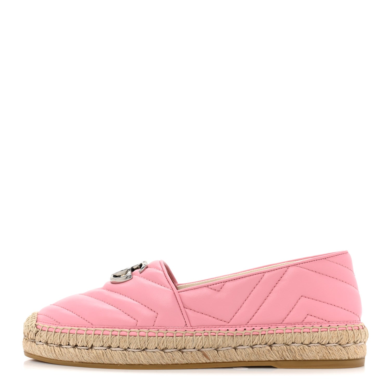 Gucci Nappa Matelasse GG Marmont Espadrilles 38.5 Wild Rose 1 of 9