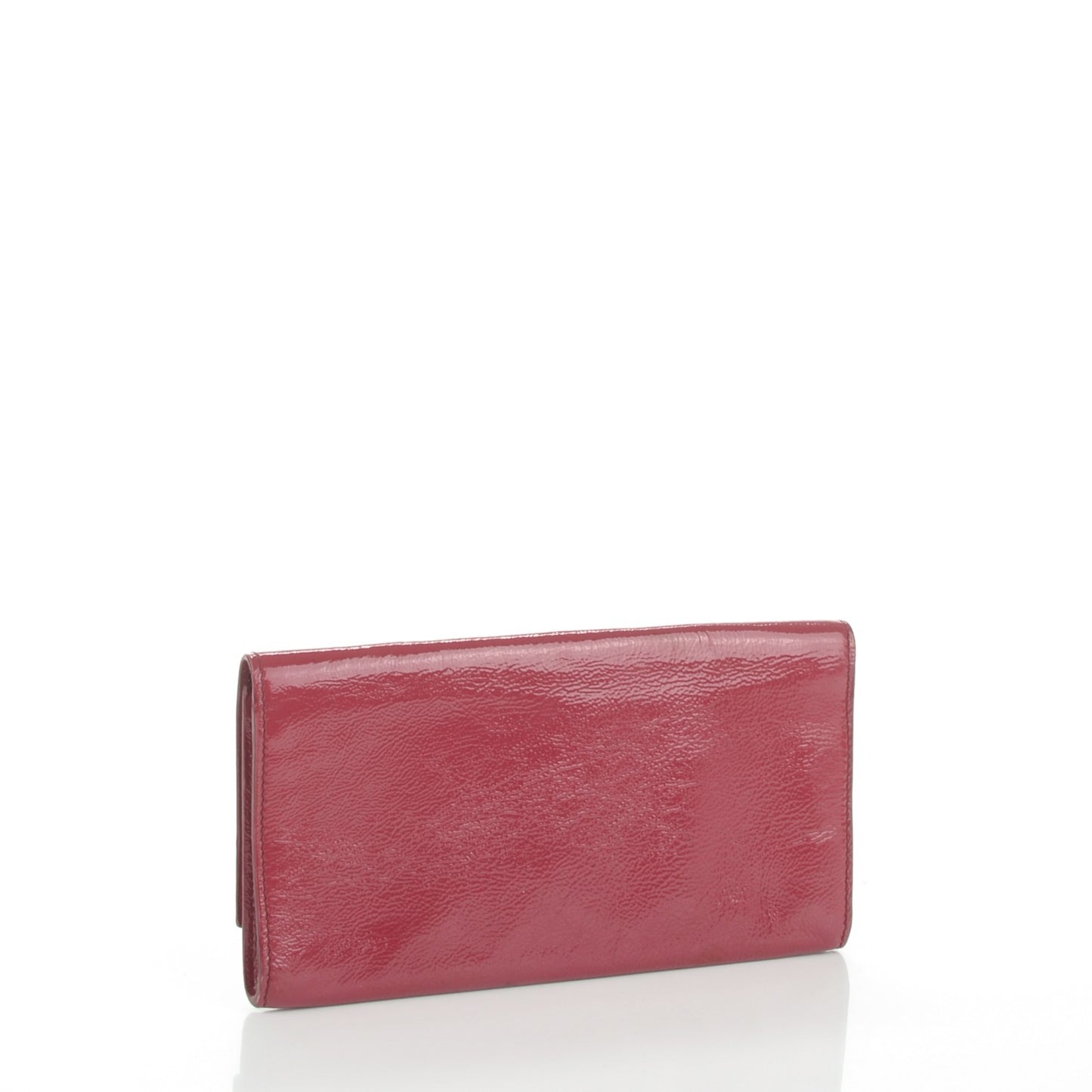 Textured Patent Small Belle De Jour Clutch Fuchsia