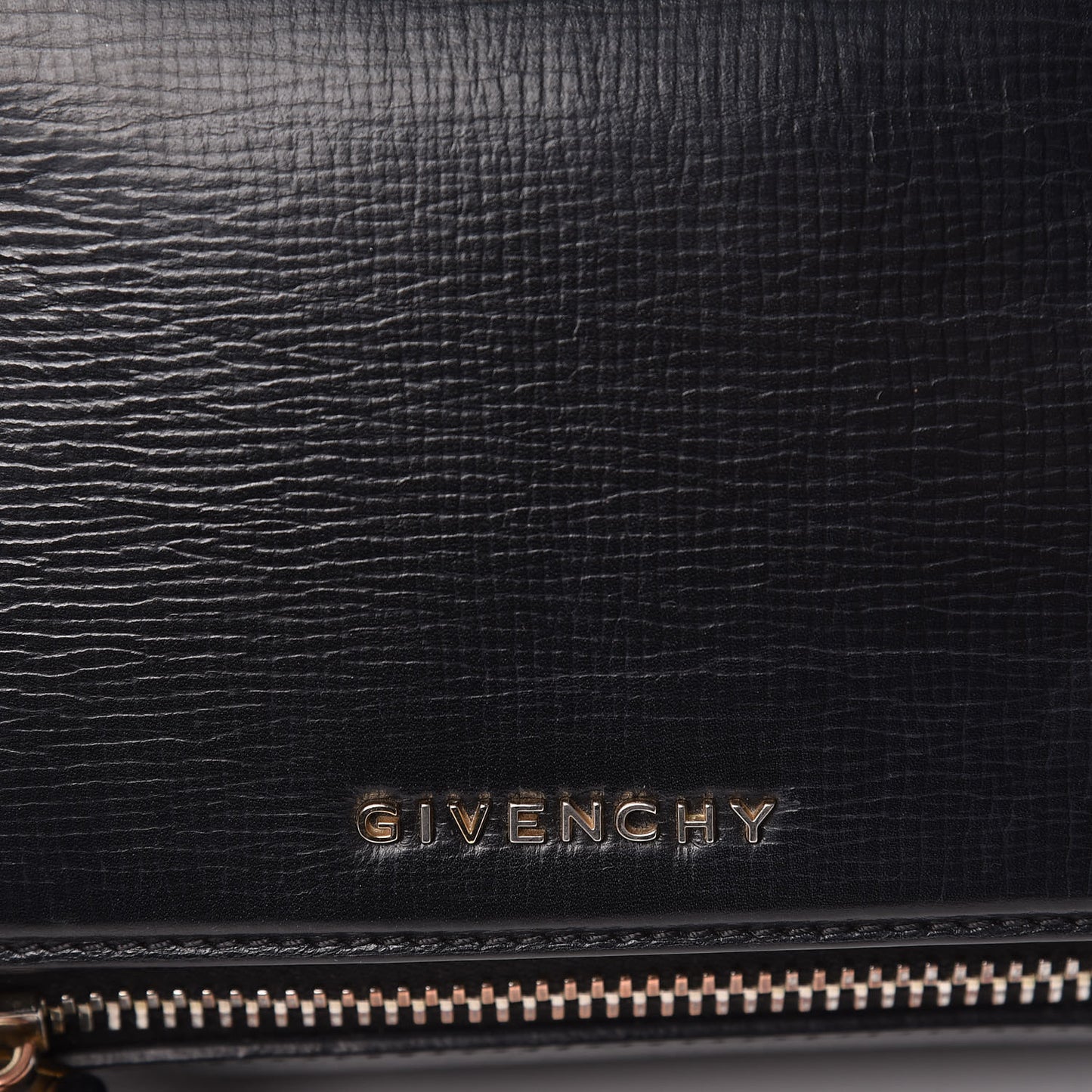 Textured Calfskin Mini Pandora Box Crossbody Bag Black