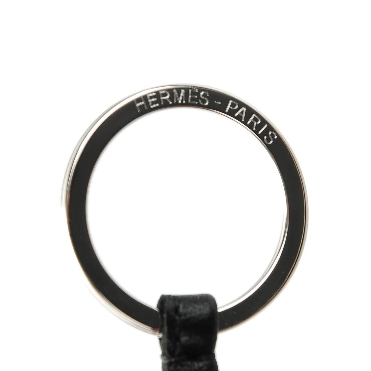 Lambskin Bi-Color Carmen Tassel Key Holder Black Rouge H