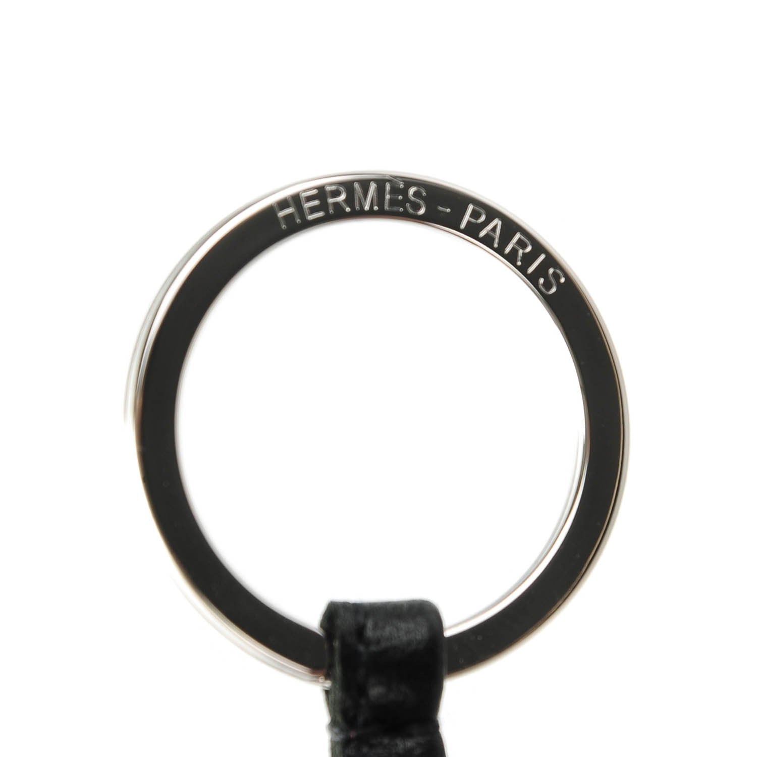 Hermes Lambskin Bi-Color Carmen Tassel Key Holder Black Rouge H 3 of 4