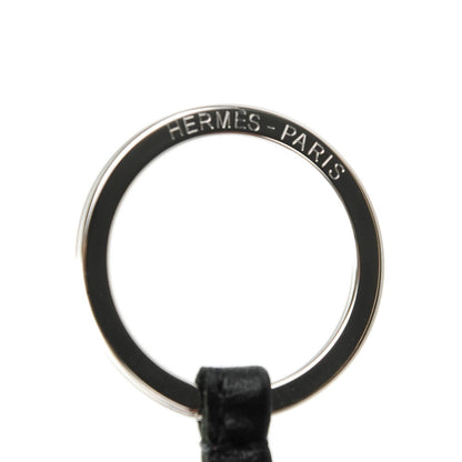 Hermes Lambskin Bi-Color Carmen Tassel Key Holder Black Rouge H 3 of 4