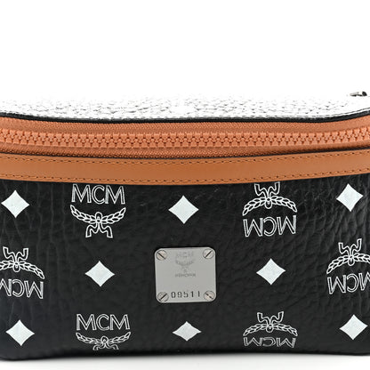 MCM Visetos Small Fusten Belt Bag Black Cognac 8 of 11