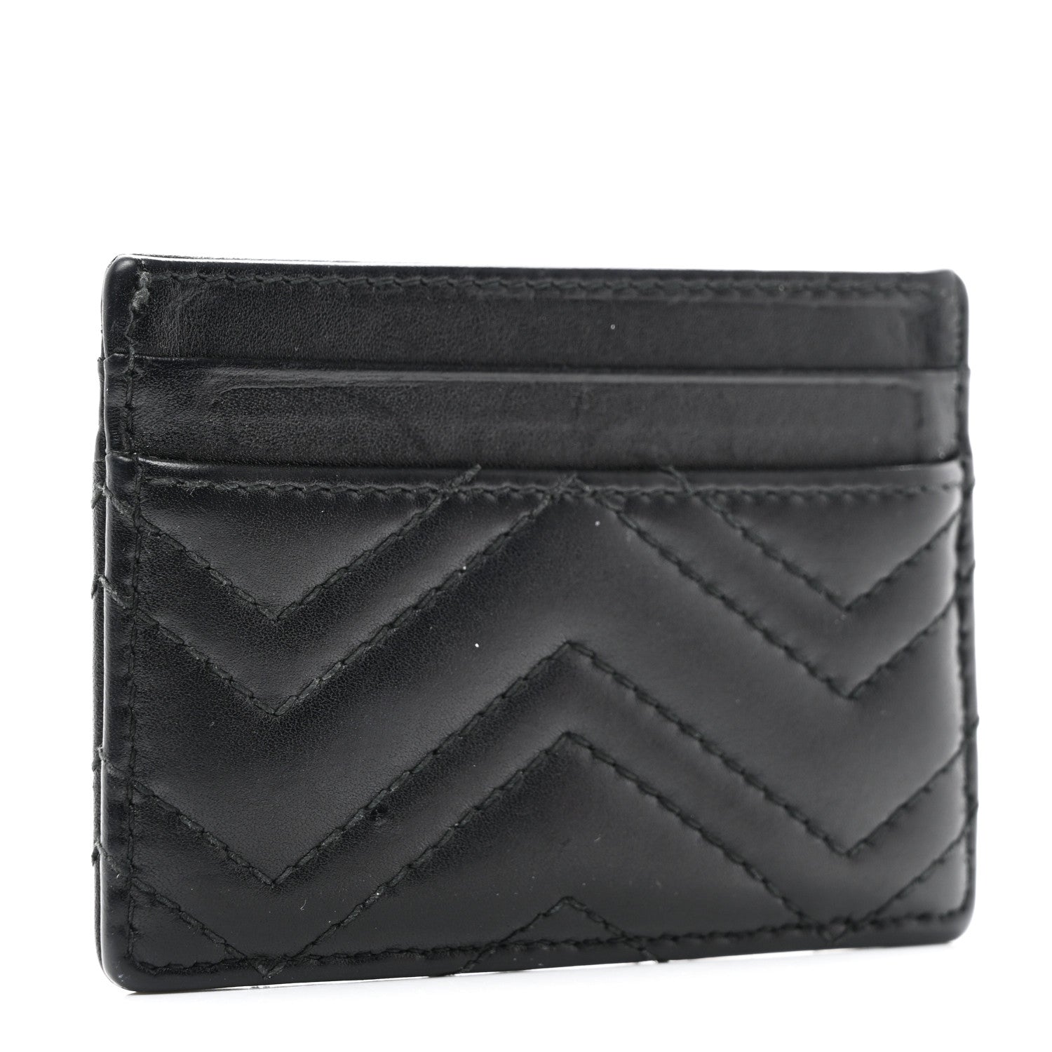 Gucci Calfskin Matelasse GG Marmont Card Holder Black 3 of 7