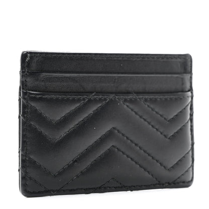 Gucci Calfskin Matelasse GG Marmont Card Holder Black 3 of 7
