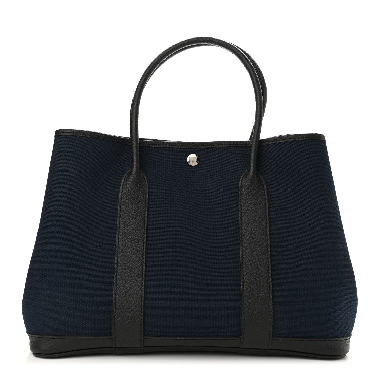 Hermes Toile Negonda Garden Party Tote 36 MM Bleu Marine Black 1 of 11