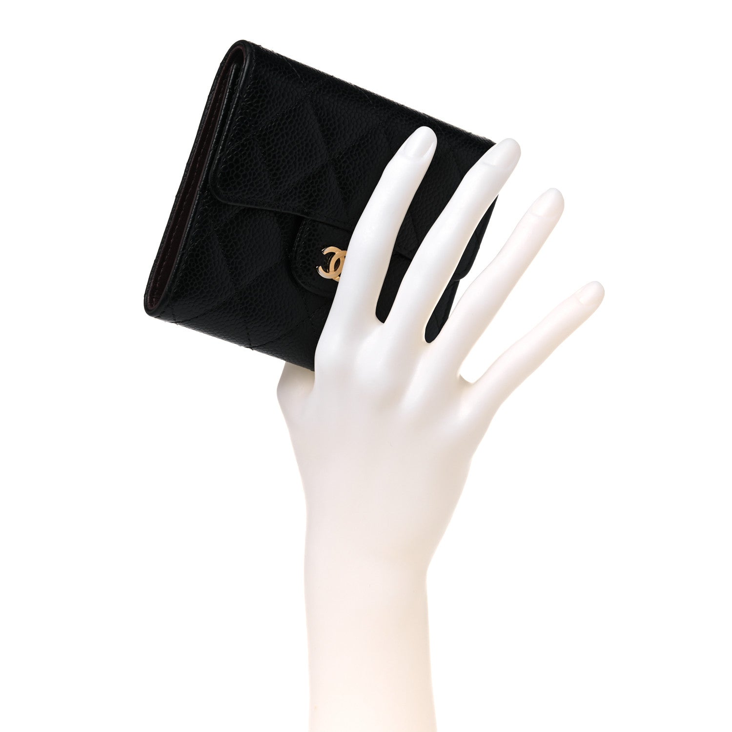 Chanel Caviar Quilted Compact Flap Wallet Black 2 of 19