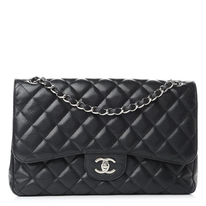 Chanel Caviar Quilted Jumbo Double Flap Black 1 of 12