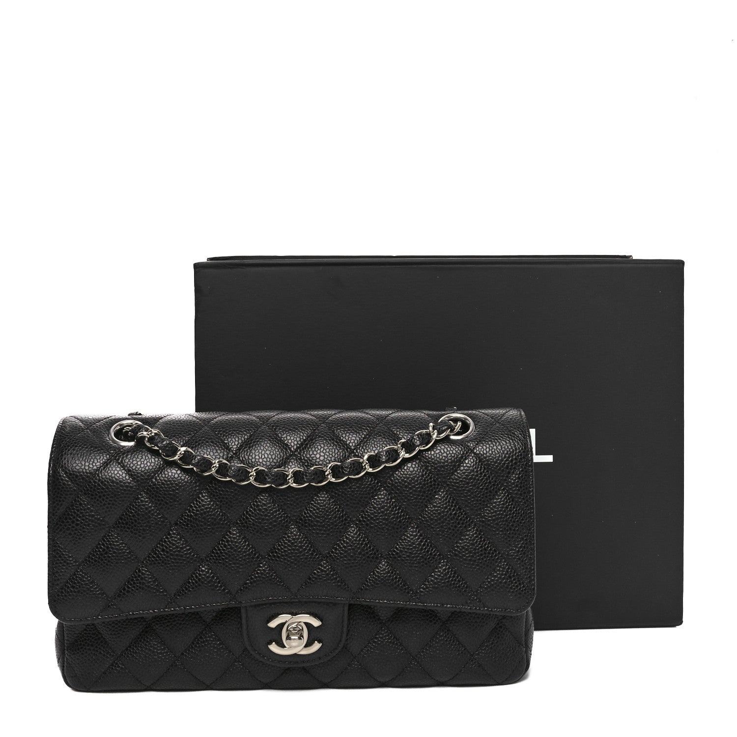 Chanel Caviar Quilted Medium Double Flap Black 11 of 11
