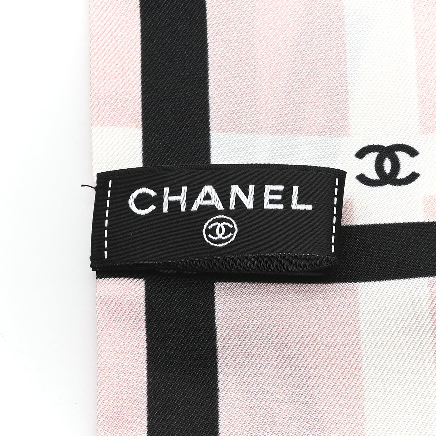 Silk Twill Slim Bow Bandeau Scarf Pink