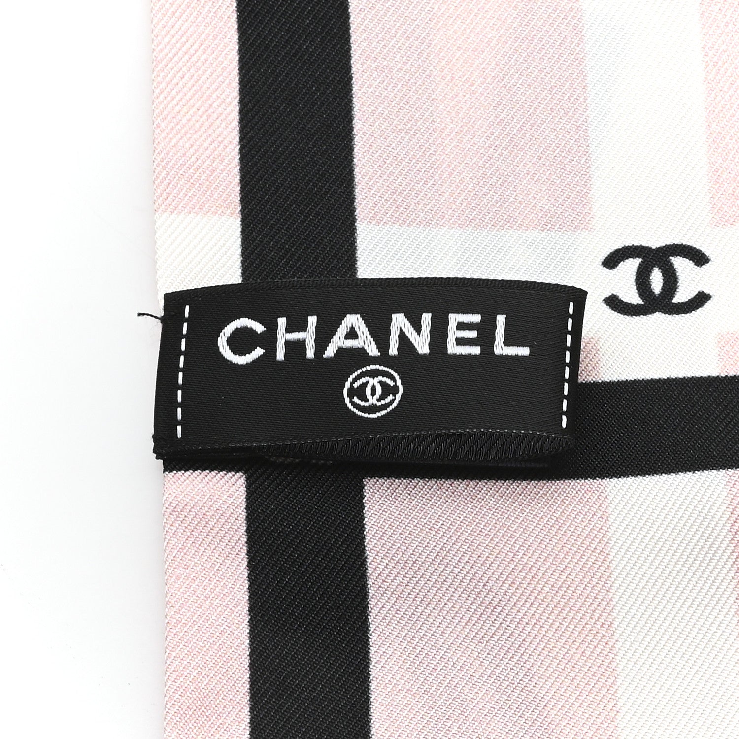 Chanel Silk Twill Slim Bow Bandeau Scarf Pink 3 of 3