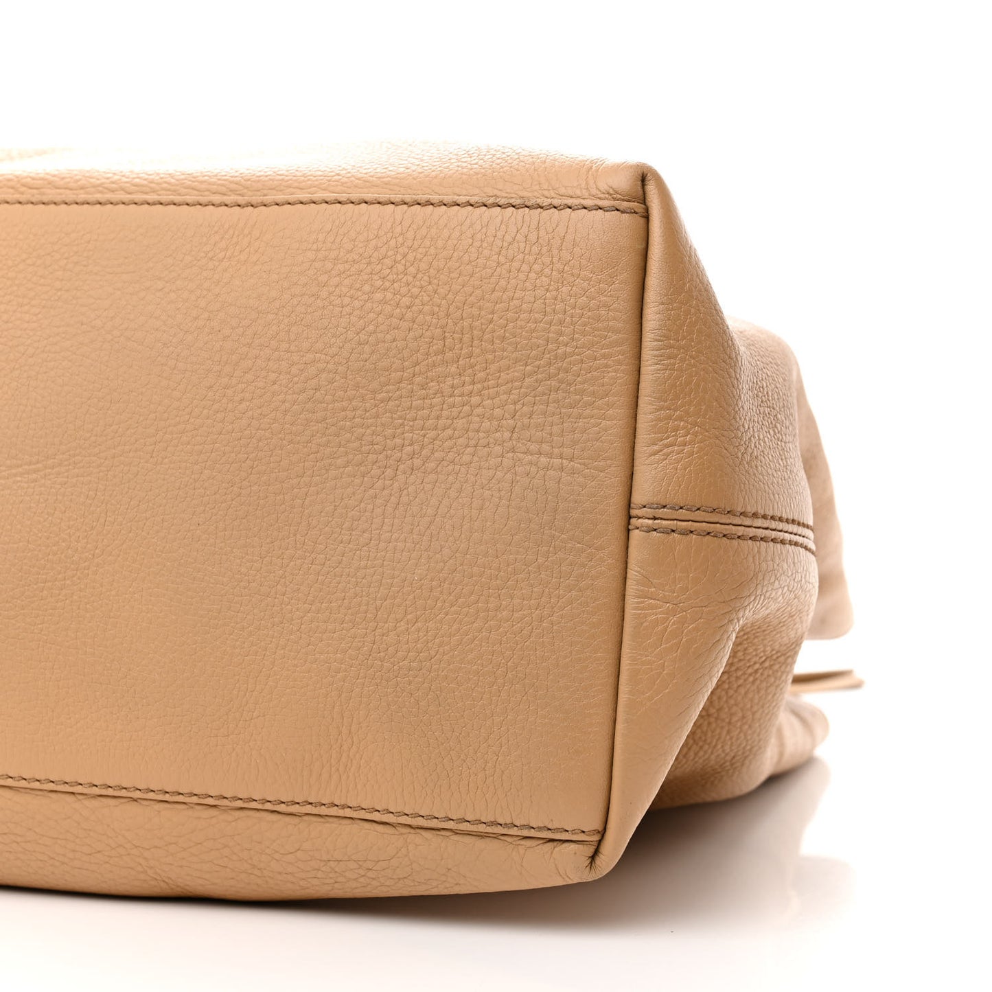 Pebbled Calfskin Large Soho Chain Shoulder Bag Nude