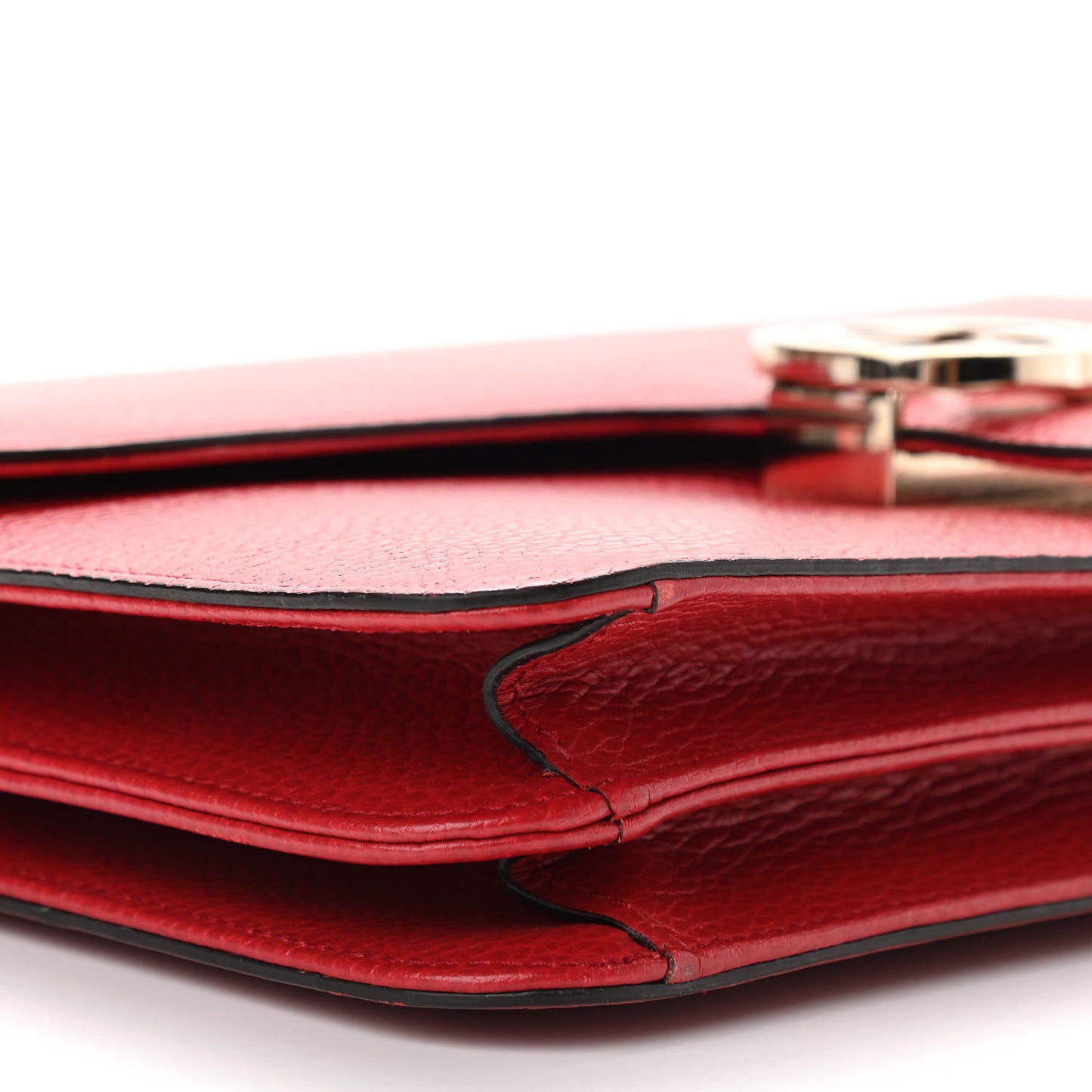 Dollar Calfskin Interlocking G Shoulder Bag Red