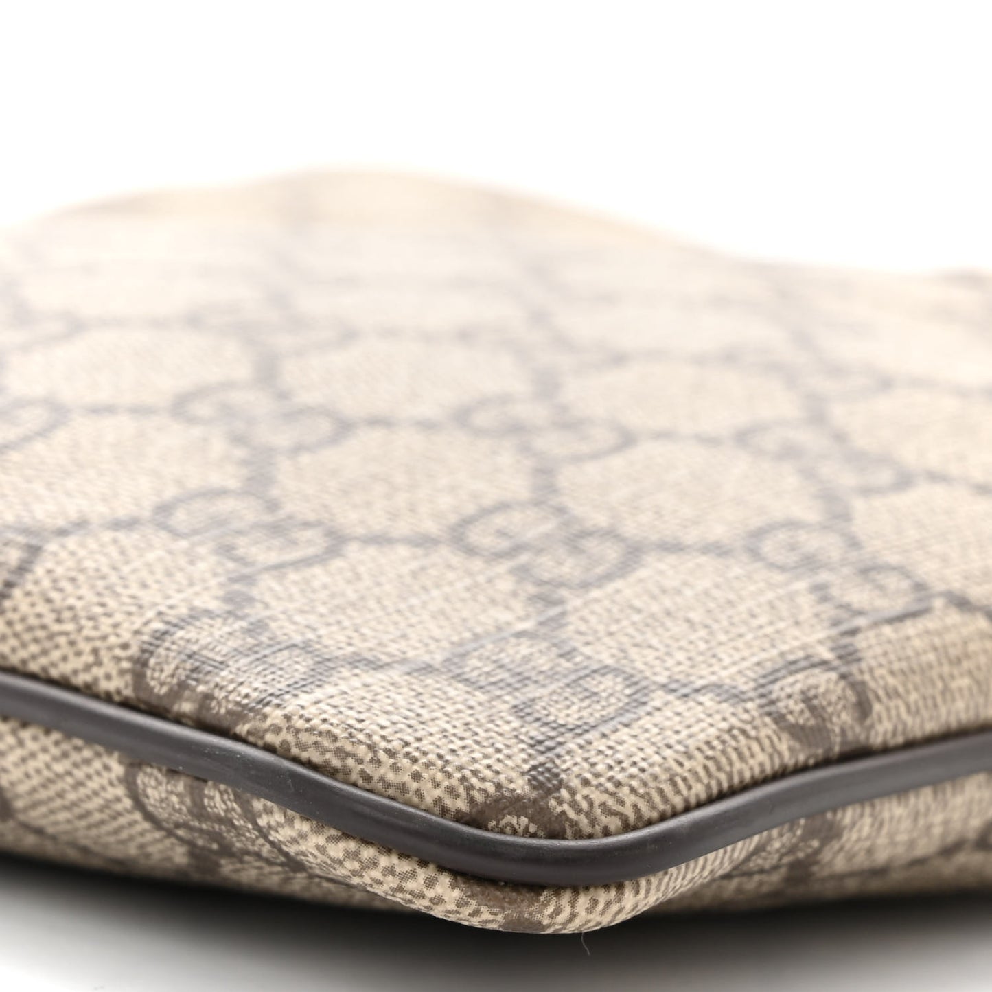 GG Supreme Monogram Small Flat Messenger Bag Dark Brown