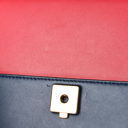 Gucci Calfskin Sylvie Web Small Queen Margaret Top Handle Bag Blue Agata Hibiscus Red Mystic White Sugar Pink 16 of 16