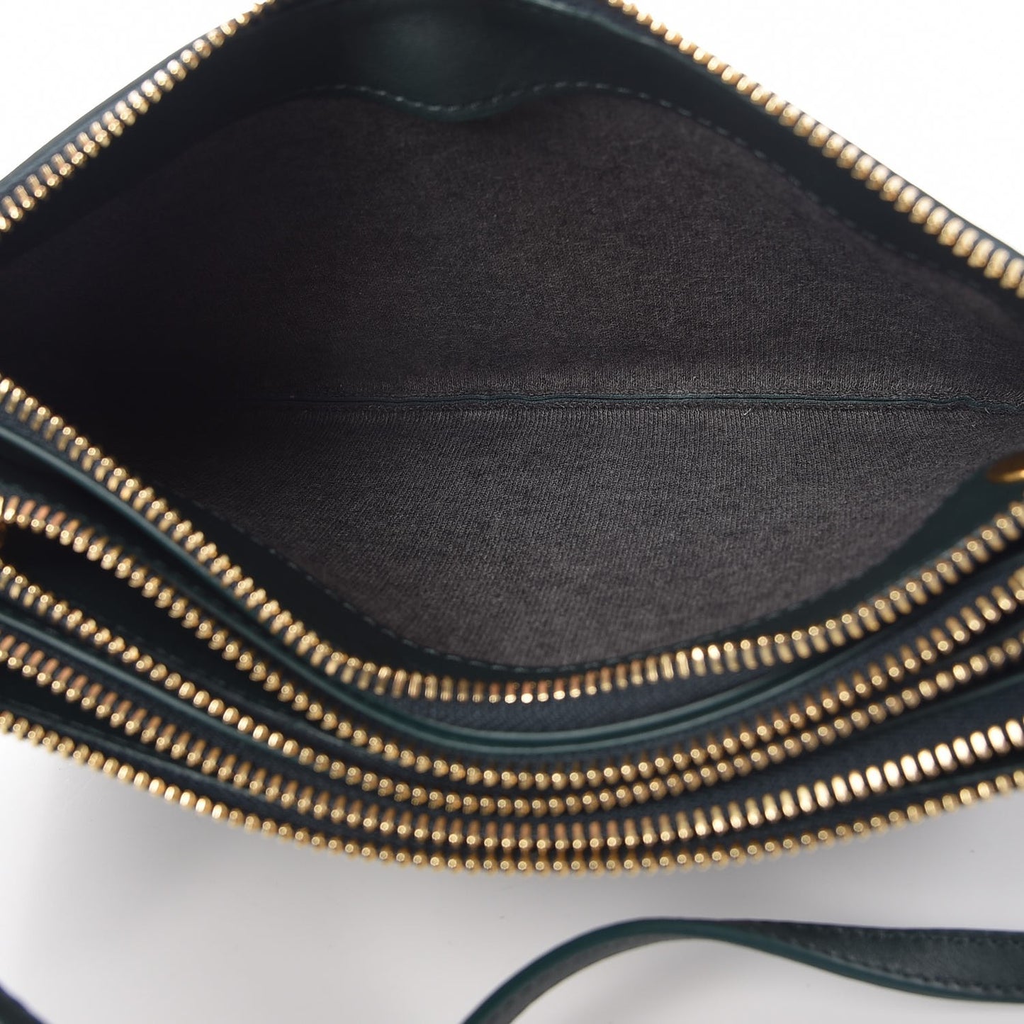 Lambskin Small Trio Crossbody Bag Dark Green