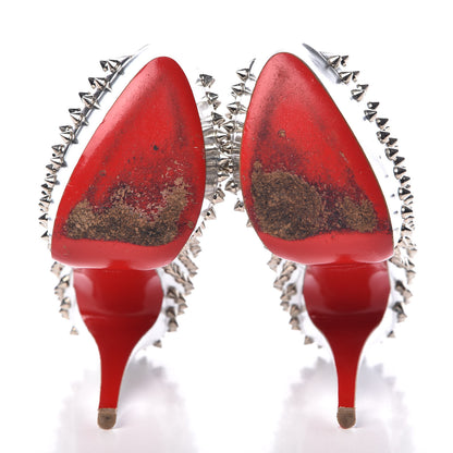 Christian Louboutin Specchio Lady Peep Spikes 150 Pumps 36.5 Silver 7 of 13