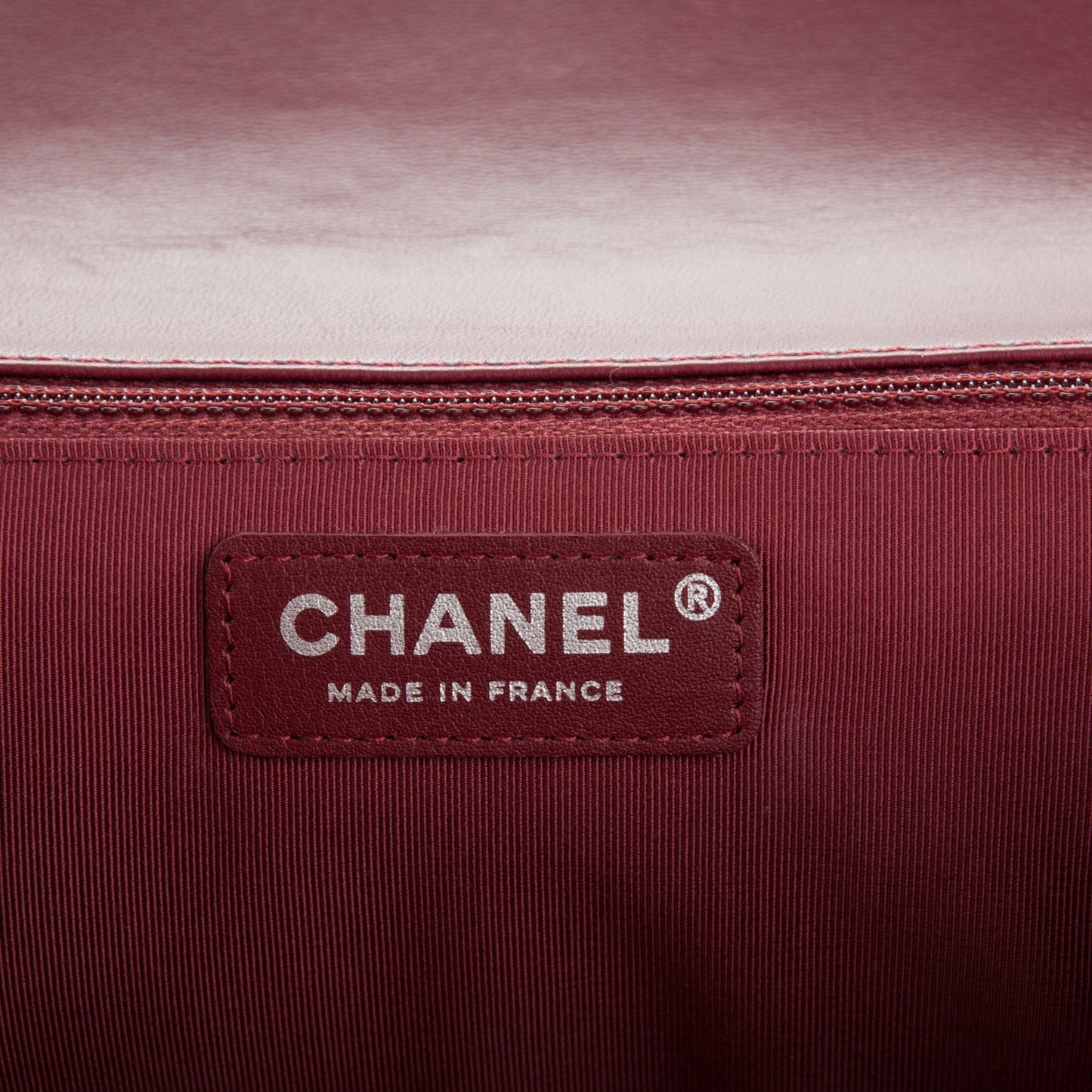 Lambskin Surpique Chevron Medium Single Flap Dark Red
