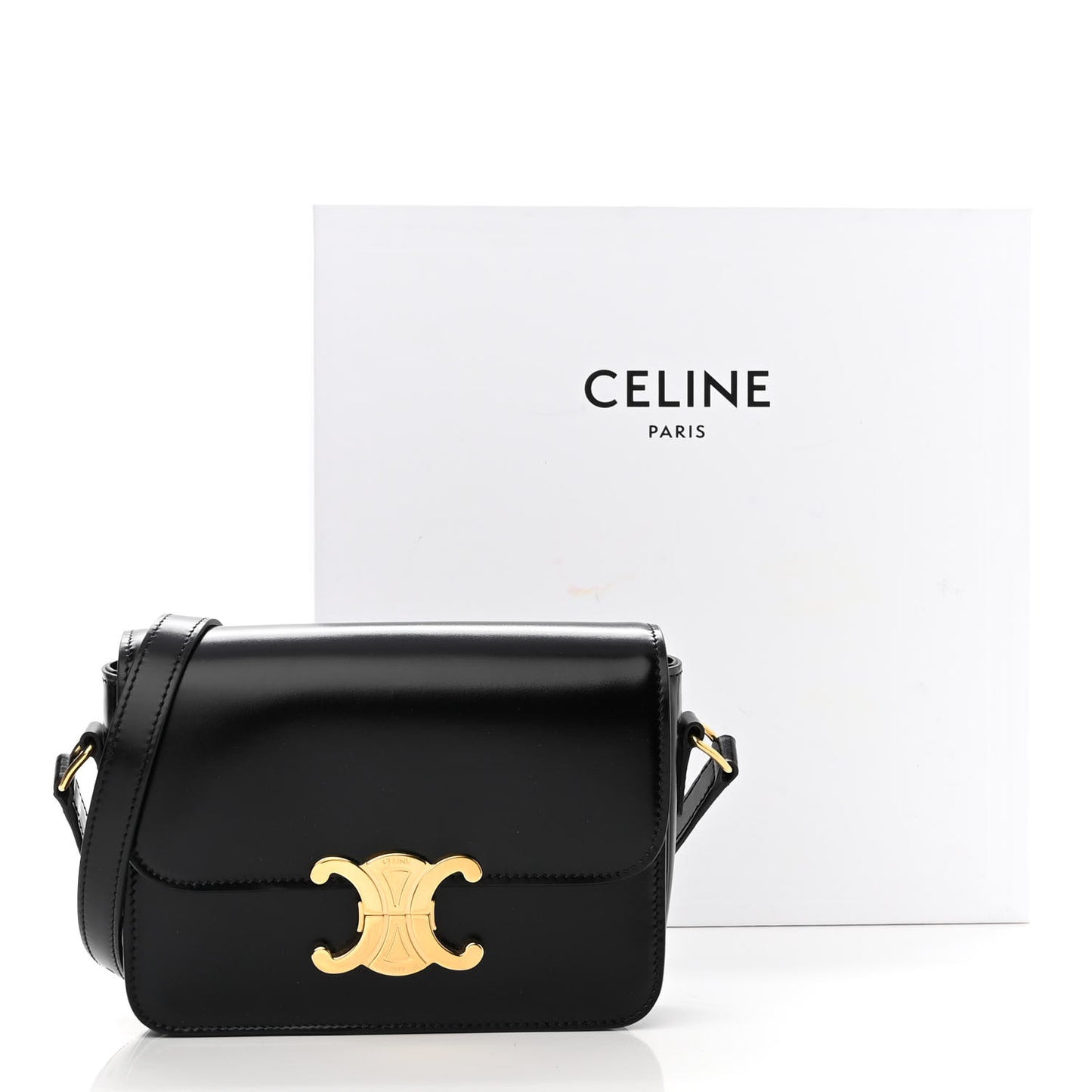 Shiny Calfskin Teen Triomphe Black
